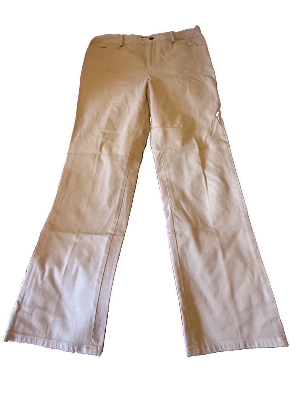 Lauren Ralph Lauren Tan Khaki Flare Pants Trousers Mid Rise Chico Women 8